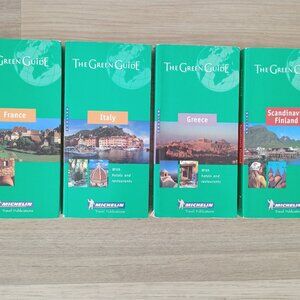 Michelin travel book bundle of 4 France Italy Greece Scandinavian